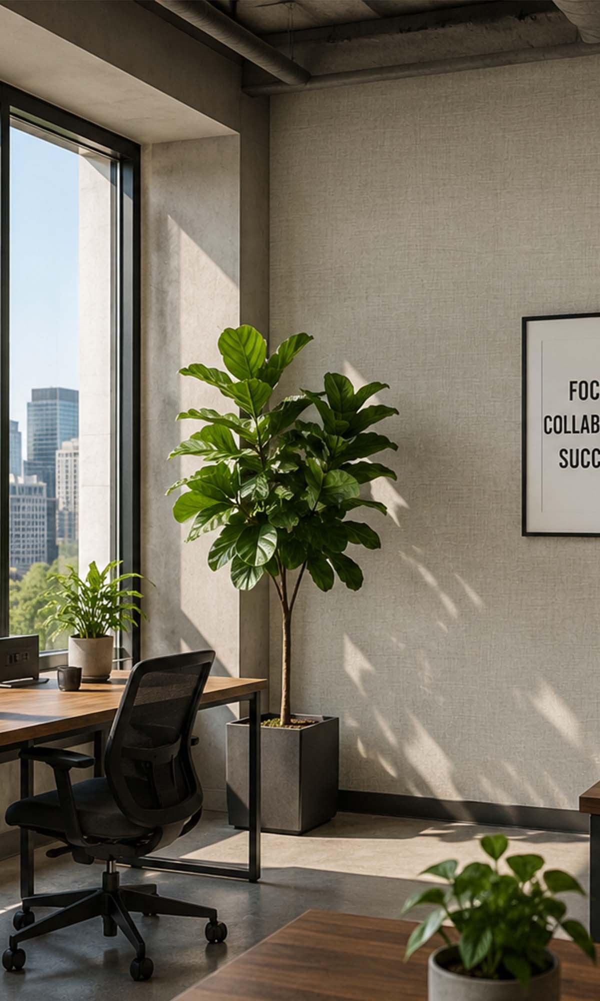 Textured taupe commercial wallcovering detail